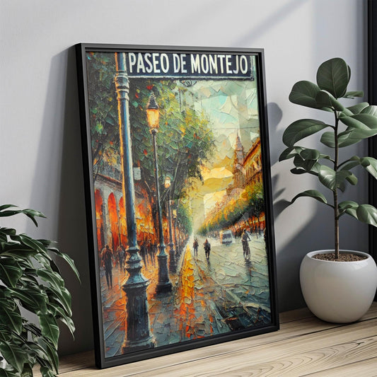 Merida Paseo de Montejo Wall Art Print, Mexico Travel Poster, Merida Artwork, Housewarming Gift, Mexico Decor, Travel Print