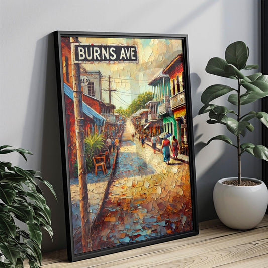 Burns Avenue Wall Art | San Ignacio Belize Print | City Travel Poster | Lively Culture Gift | Travel Souvenir | Fine Art Paper