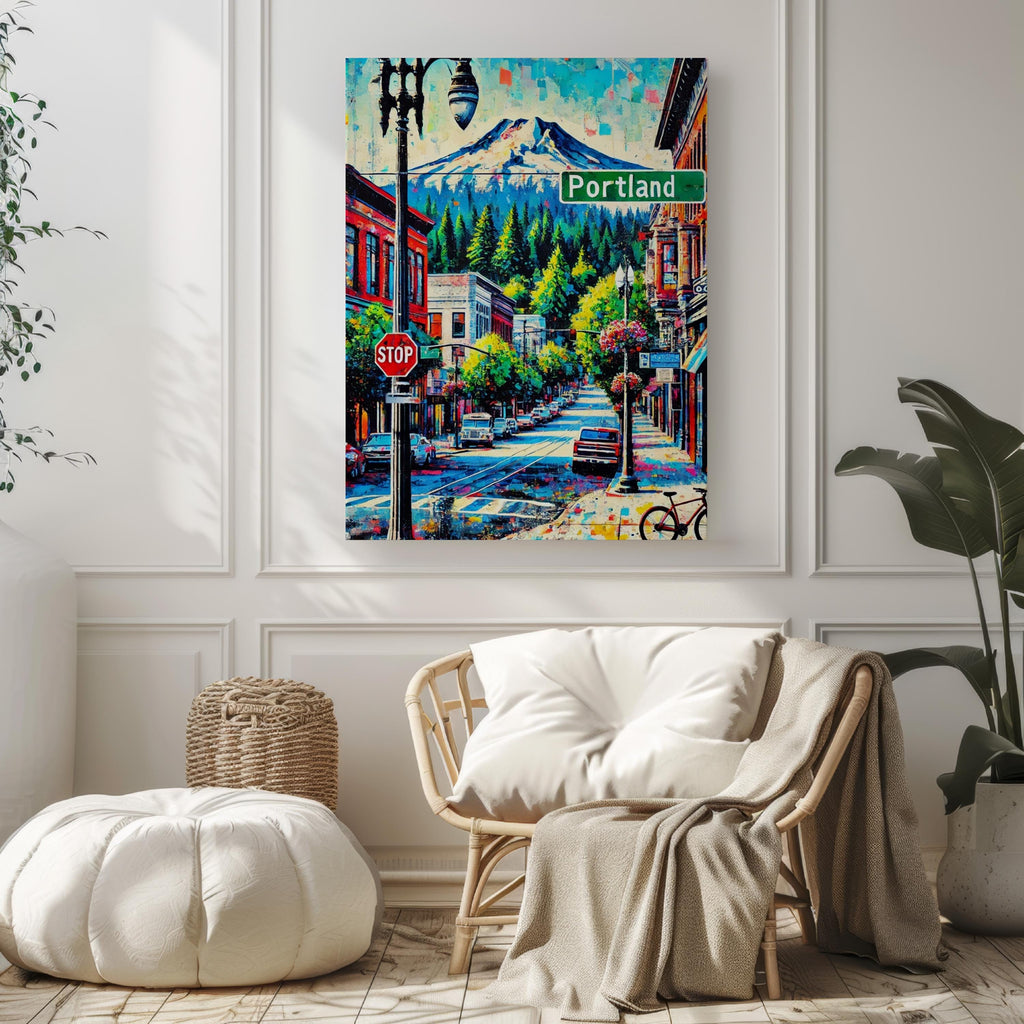 Portland Print Skyline - Portland, Oregon, USA