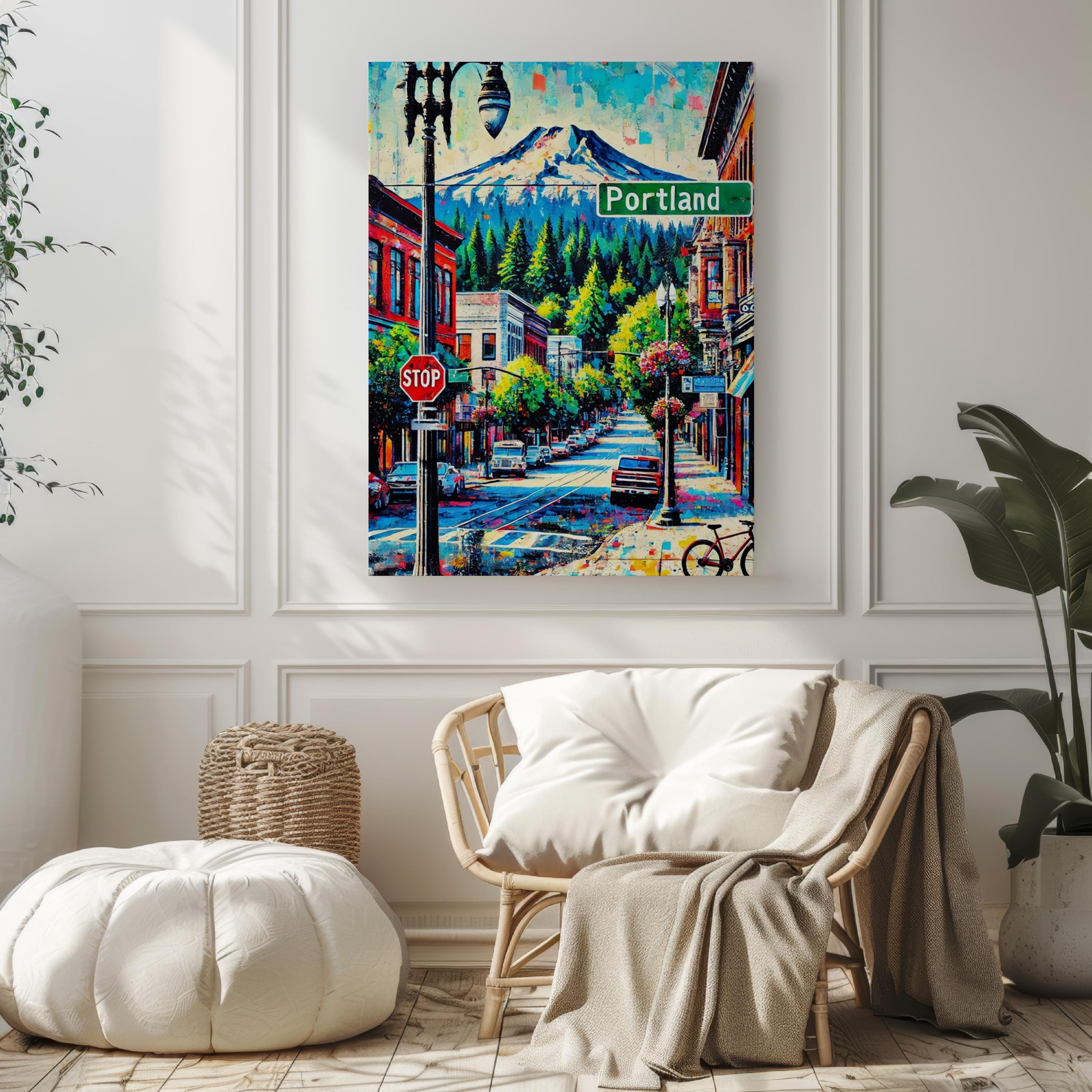Portland Print Skyline - Portland, Oregon, USA