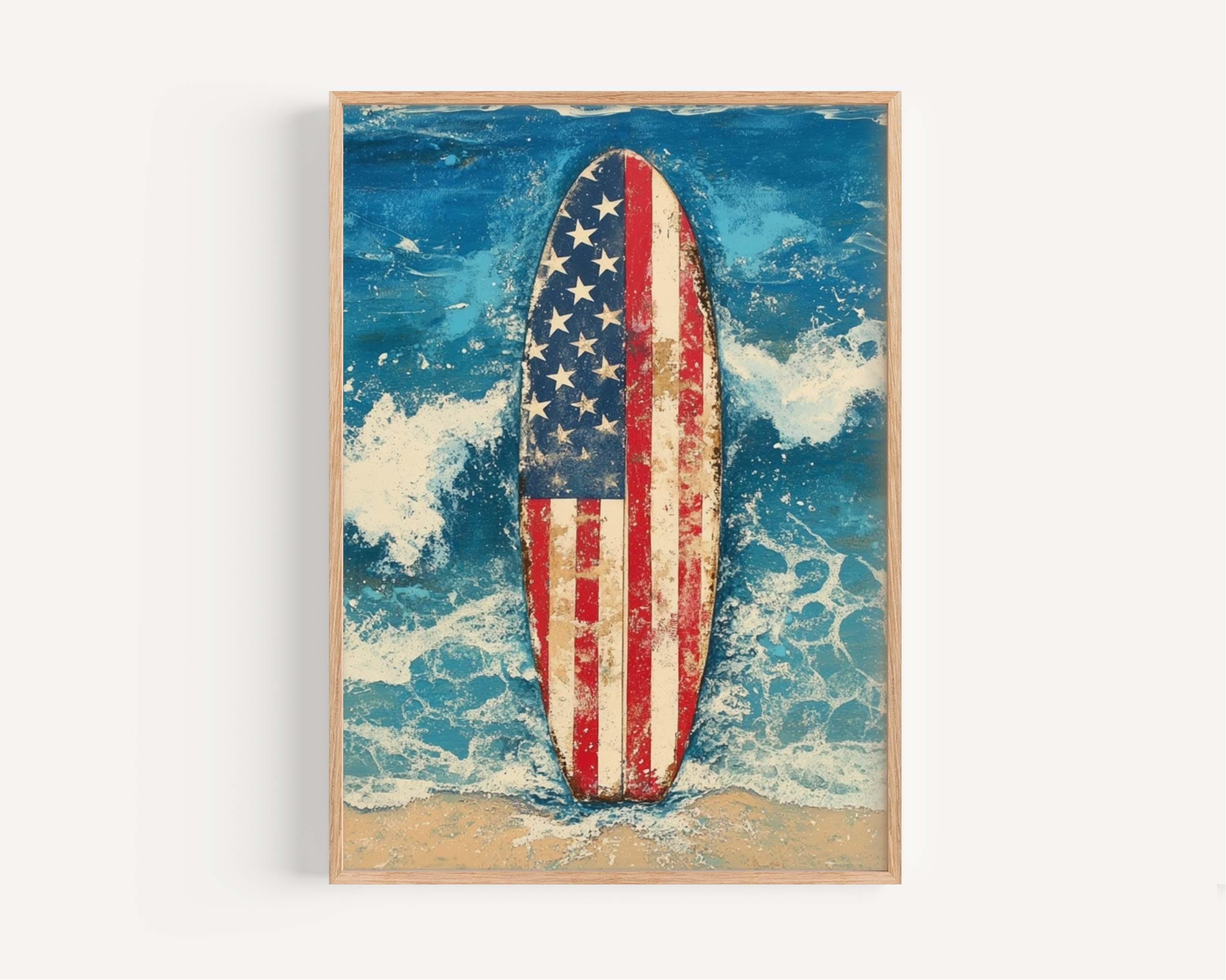 Surfing Wall Art Patriotic - United States