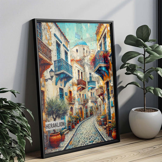 Heraklion Art: Greek Wall Art Print, Travel Poster, Housewarming Gift, Heraklion Artwork, Greece & European Decor