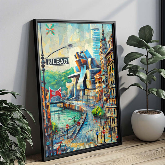 Bilbao Art – Spain City Travel Print Wall Art, European Poster, Housewarming Gift, Bilbao Wall Decor, Spain Artwork