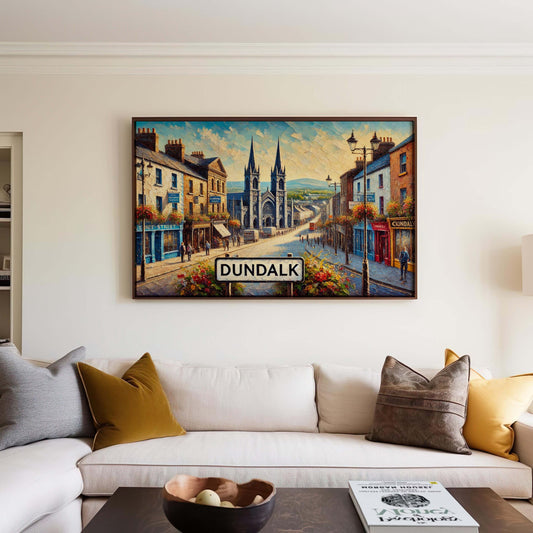Dundalk Art Print - Irish City Wall Art, Travel Poster, Housewarming Gift, Ireland Decor, European Travel Print, Dundalk Ireland Gift