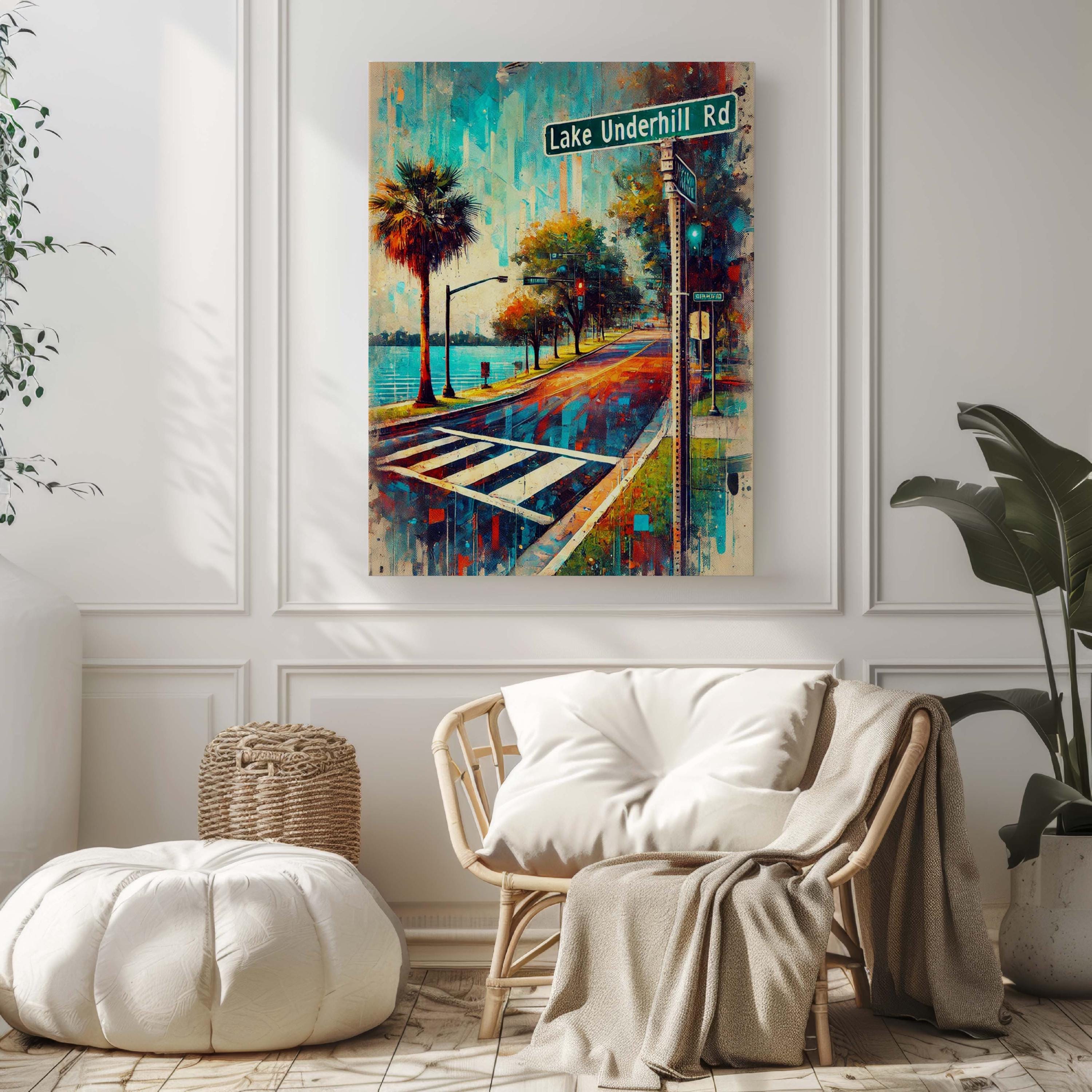 Lake Underhill Road Print - Orlando, Florida, USA