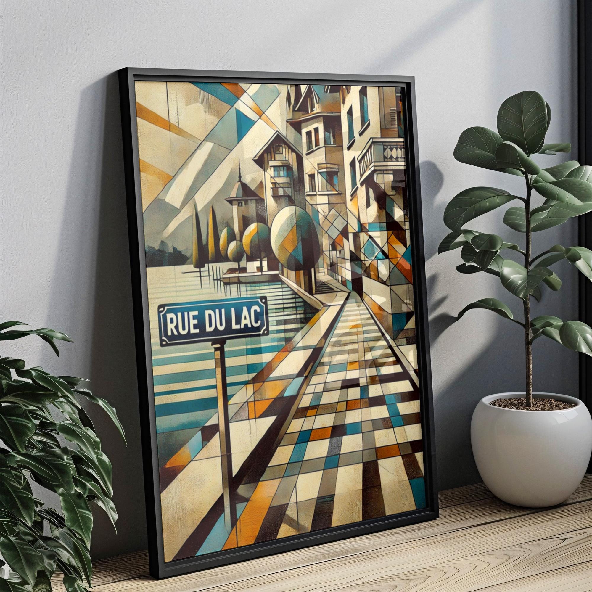 Rue Du Lac St Wall Art - Geneva, Switzerland