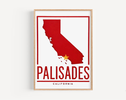 Palisades Wall Art California Print, Travel & College Decor, Housewarming Gift, Scenic CA Landscape Home Decor, Coastal Artwork