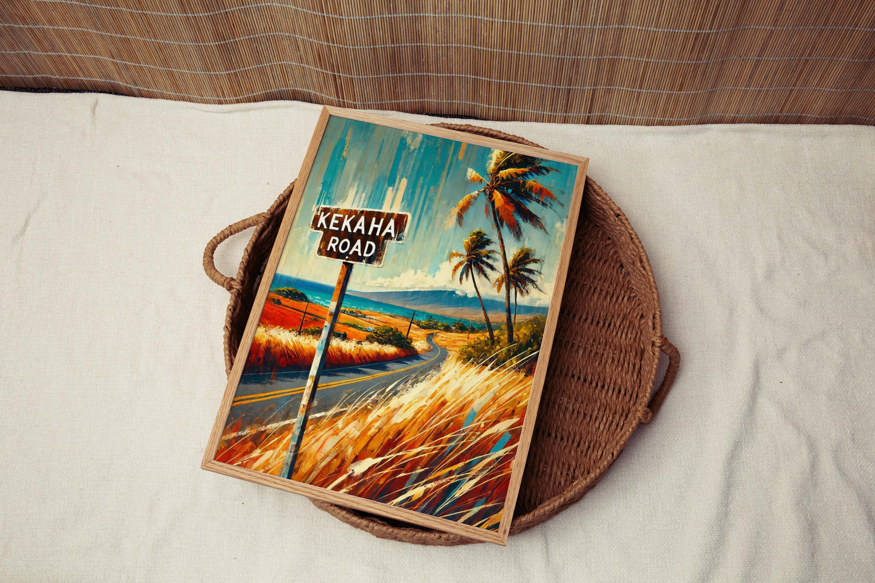 Kekaha Road Print - Kauai Wall Art Travel Poster, Hawaii Gift, Housewarming Decor, Tropical Landscape Printable Art