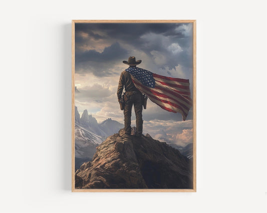 American Explorer | Abstract USA Wall Art | Patriotic Wall Art | USA Poster | United States | American Independence Artwork for Home Decor