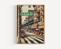 Fordham Drive Oil Painting Art Print: Bronx NYC Street Sign Travel Poster