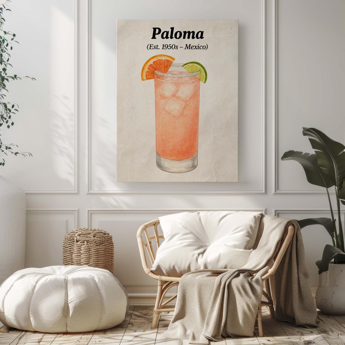 Paloma Cocktail Art