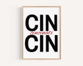 Cincinnati Skyline Print Modern - Cincinnati, Ohio, USA