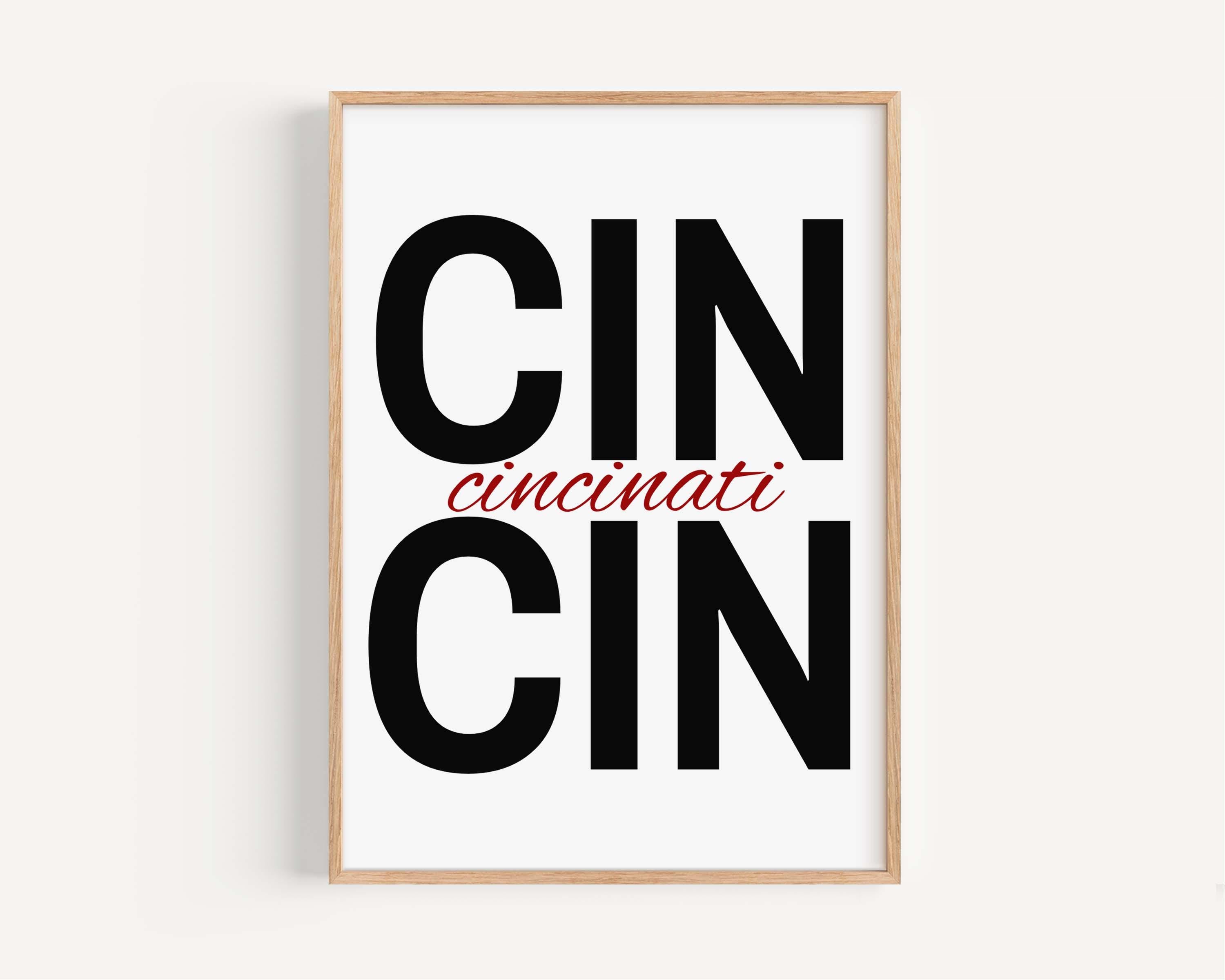 Cincinnati Skyline Print Modern - Cincinnati, Ohio, USA