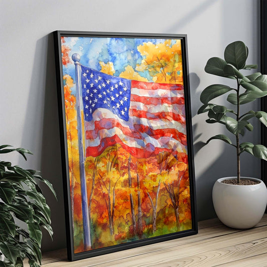 American Flag Artwork | USA Wall Art | Patriotic Home Decor | United States Poster | American Flag Print for Wall Decoration