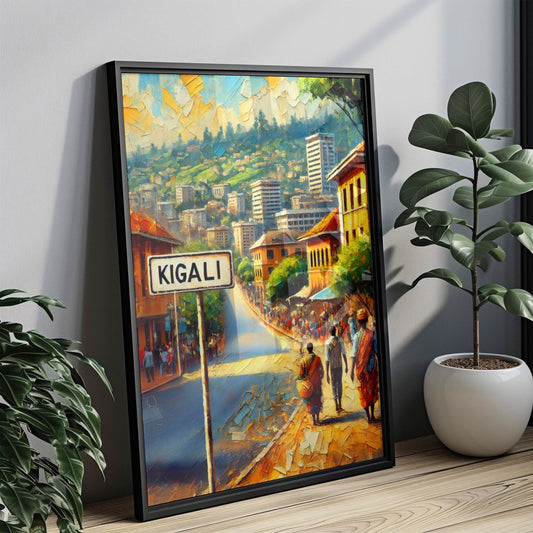 Rwanda Wall Art Kigali Print Travel Poster African Souvenir Housewarming Gift Rwanda Travel Decor