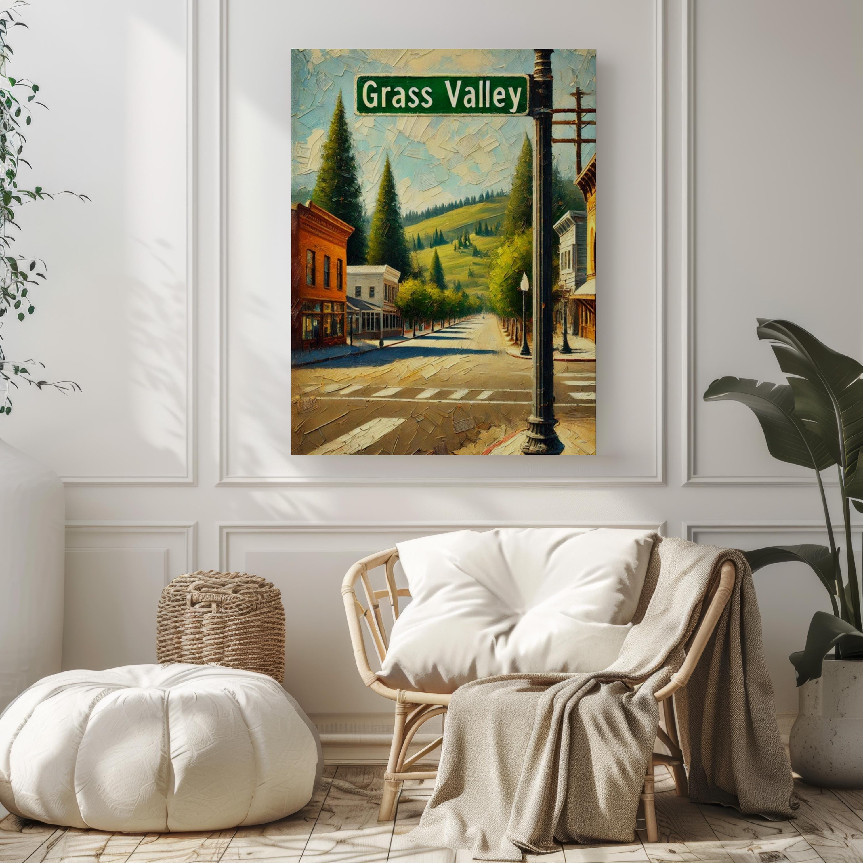 Grass Valley Vintage Poster - Grass Valley, California, USA