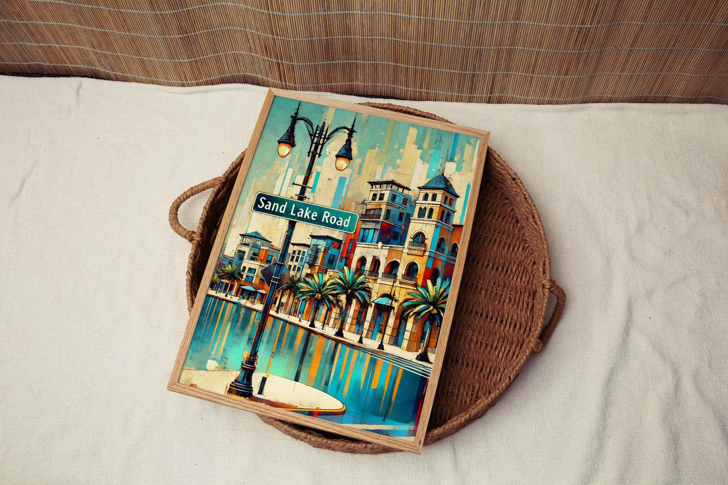 Sand Lake Road Print - Orlando Florida Art, Travel Poster Wall Art, Florida Gift & Housewarming Decor