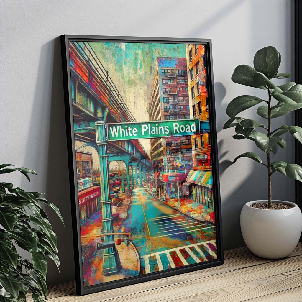 White Plains Road Wall Art - Bronx Travel Print, NYC Poster, Unique Bronx Gift & Housewarming Decor