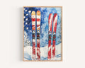 Skiing Poster Patriotic - United States