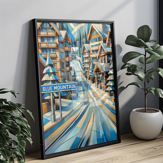 Ontario Blue Mountain Wall Art Print, Travel Poster, Canadian Decor, Housewarming Gift, Scenic Ontario Landscape, Blue Mountain Travel Art