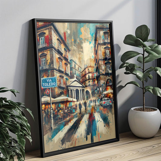 Via Toledo Wall Art Print - Naples Italy Travel Poster, Italian Souvenir, Housewarming Gift, Italy Art Decor, Via Toledo Travel Print