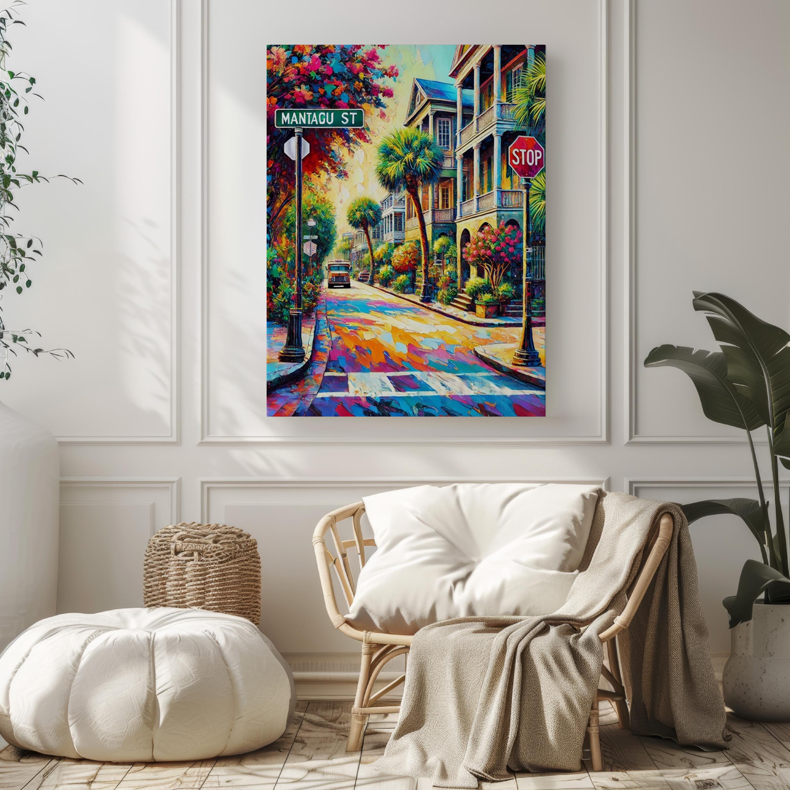 Mantagu St Wall Art Decor - Charleston, South Carolina, USA