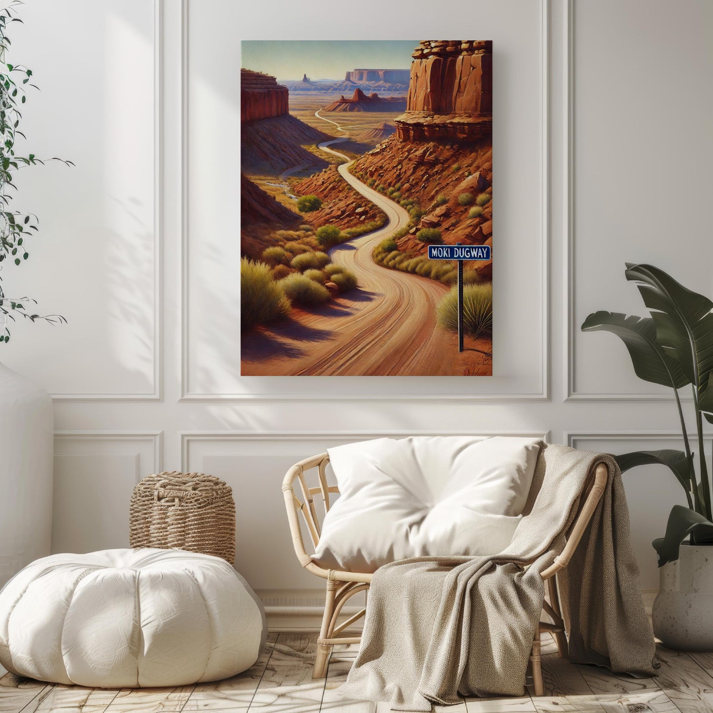 Moki Dugway Wall Art Print - Utah Travel Poster, American Souvenir, Housewarming Gift, Scenic Utah Landscape Artwork