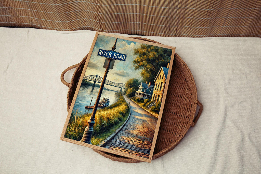 River Road Louisville Wall Art | Kentucky Travel Poster | Ohio River Scenic Print | Bluegrass State Home Decor | Nature Lover Gift