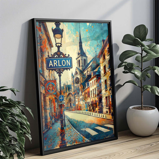 Arlon Art Belgium City Print Travel Poster Wall Art European Home Decor Housewarming Gift