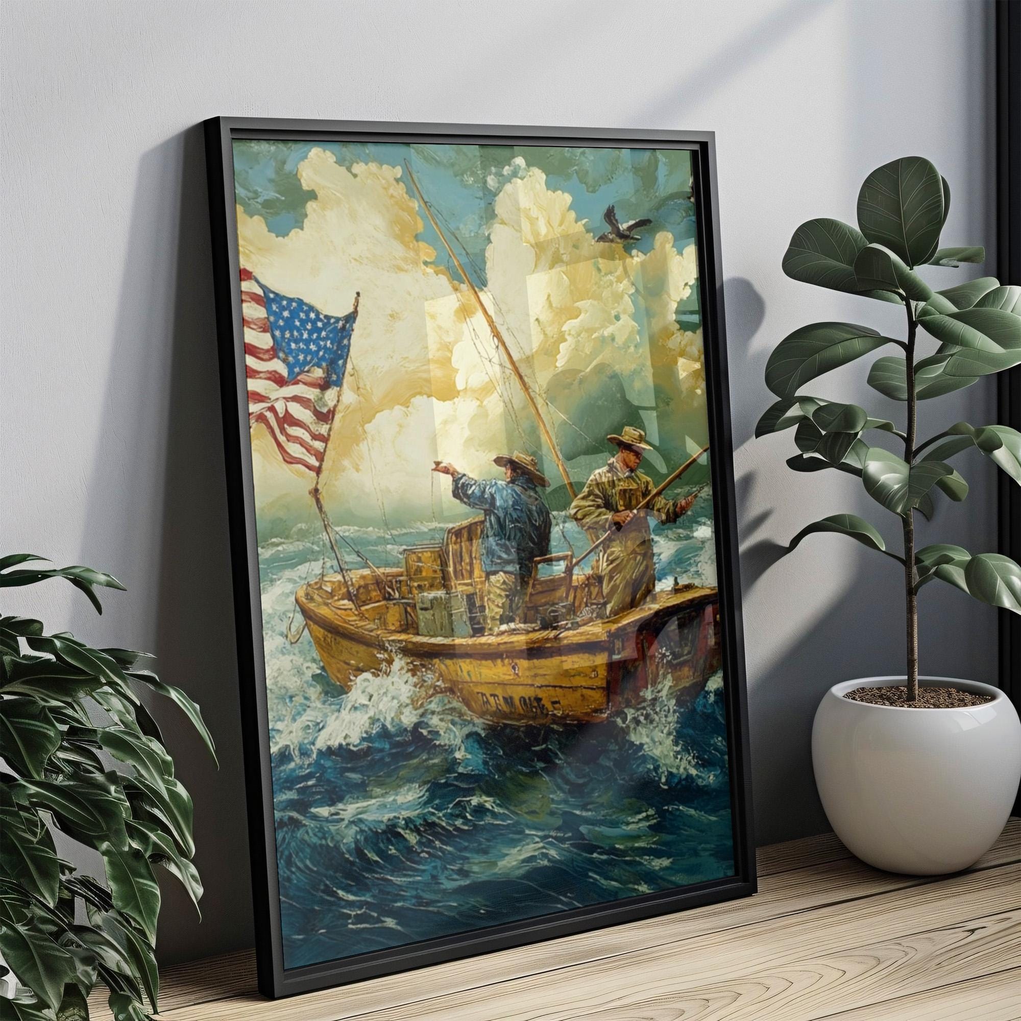Fishing Wall Art Patriotic - United States