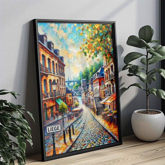 Liege Art Travel Print - Belgium City Wall Art, European Poster, Housewarming Gift, Liege Home Decor, Belgium Artwork, Travel Souvenir