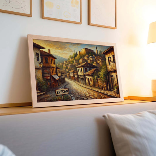 Zvecan Art Print - Kosovo City Travel Poster, European Wall Art, Zvecan Gift, Housewarming Decor, Unique Kosovo Artwork, Travel Home Accent