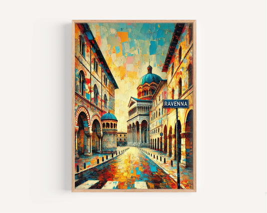 Ravenna Art Print – Italian Travel Poster Wall Art, Ravenna Italy Gift, European Artwork, Housewarming Decor, Vintage Style Italy Map Poster