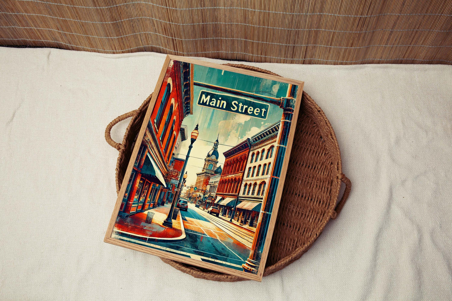 Main St Print Lancaster Artwork | Travel Poster Wall Art | Pennsylvania Gift & Housewarming Decor