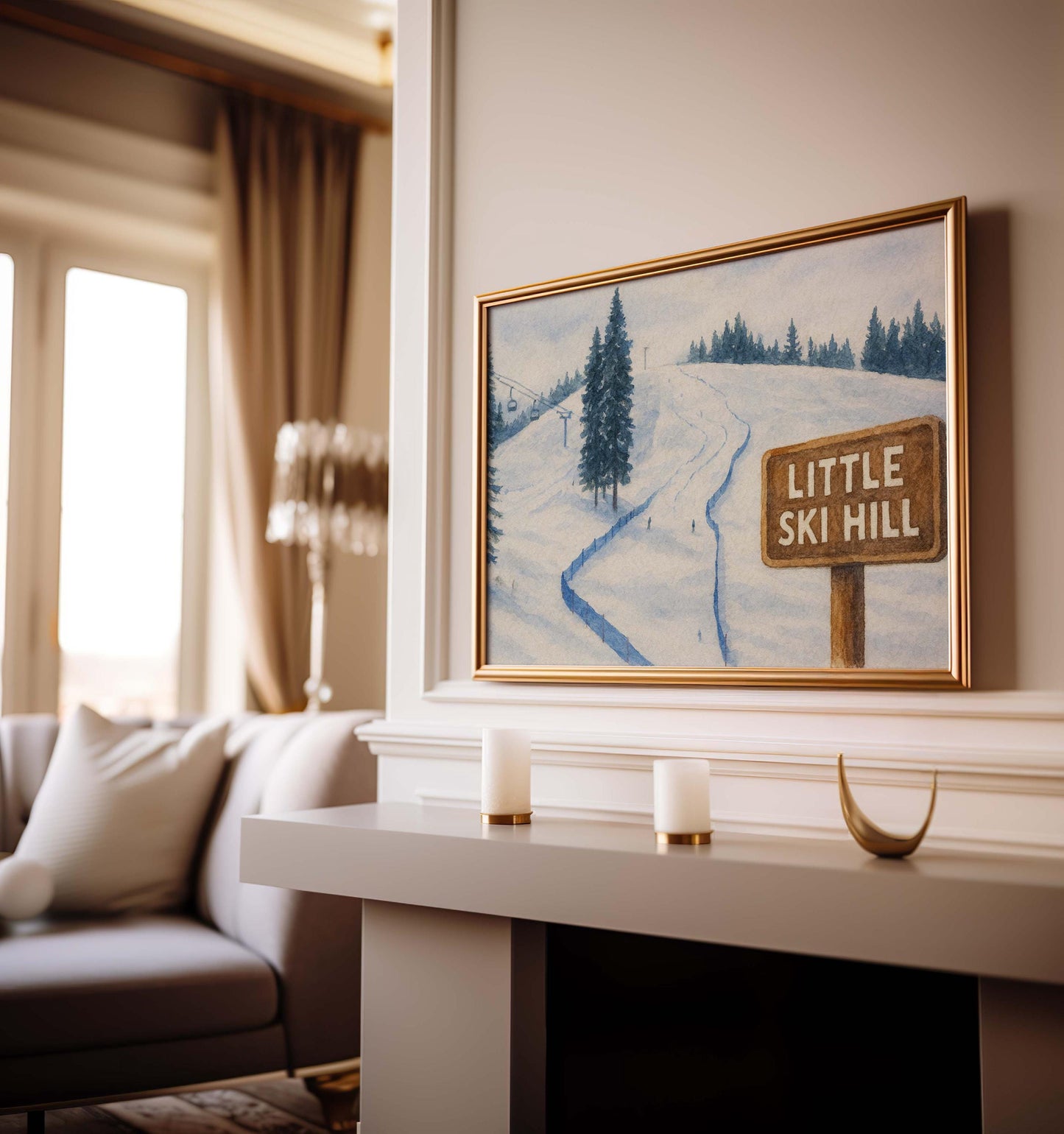 Little Ski Hill Mountain Art Print | McCall Idaho Winter Scene