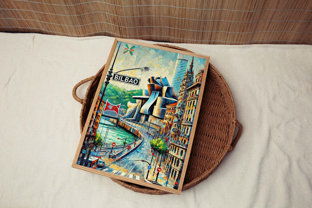 Bilbao Travel Print - Bilbao, Spain