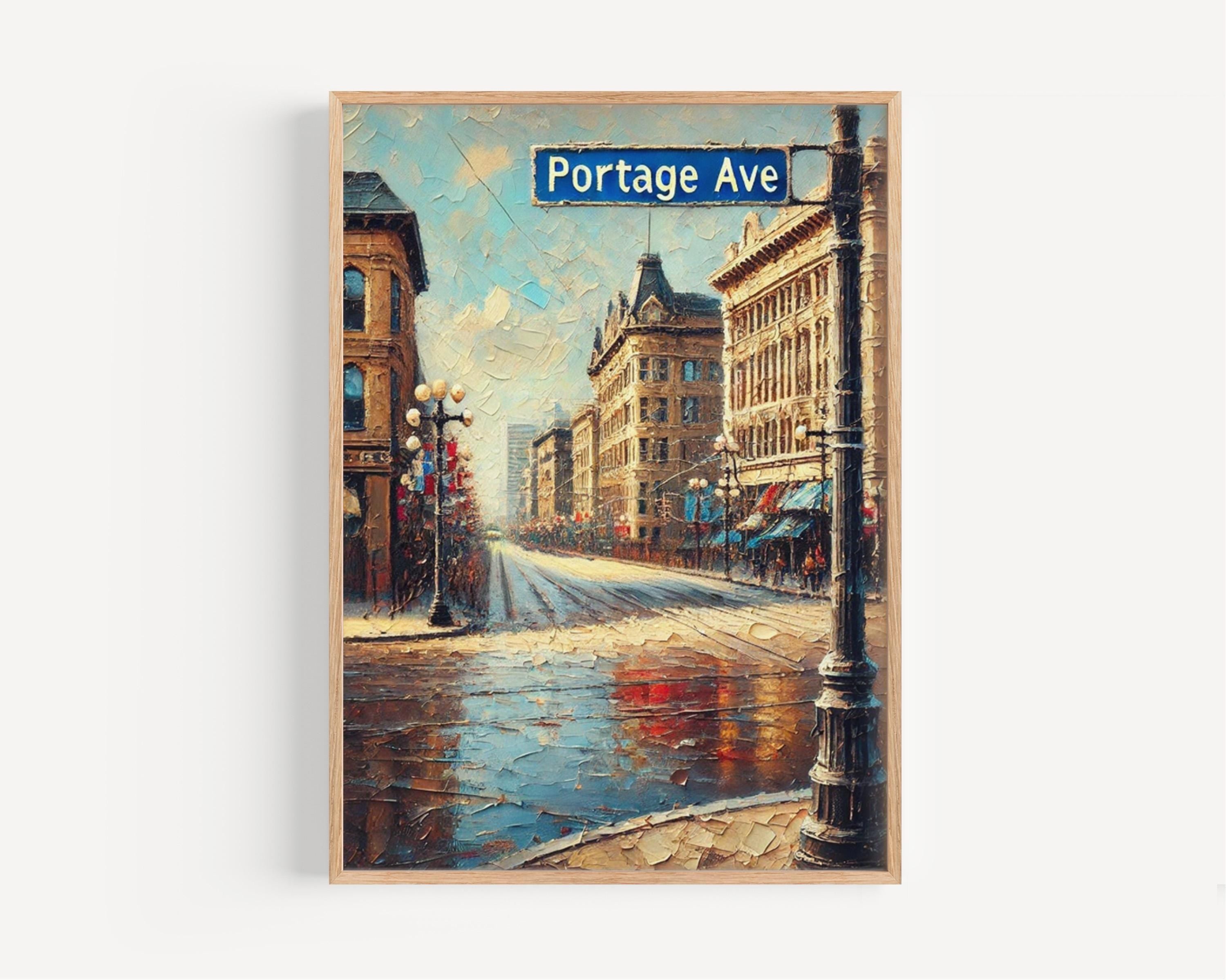 Portage Ave Print Modern - Winnipeg, Canada