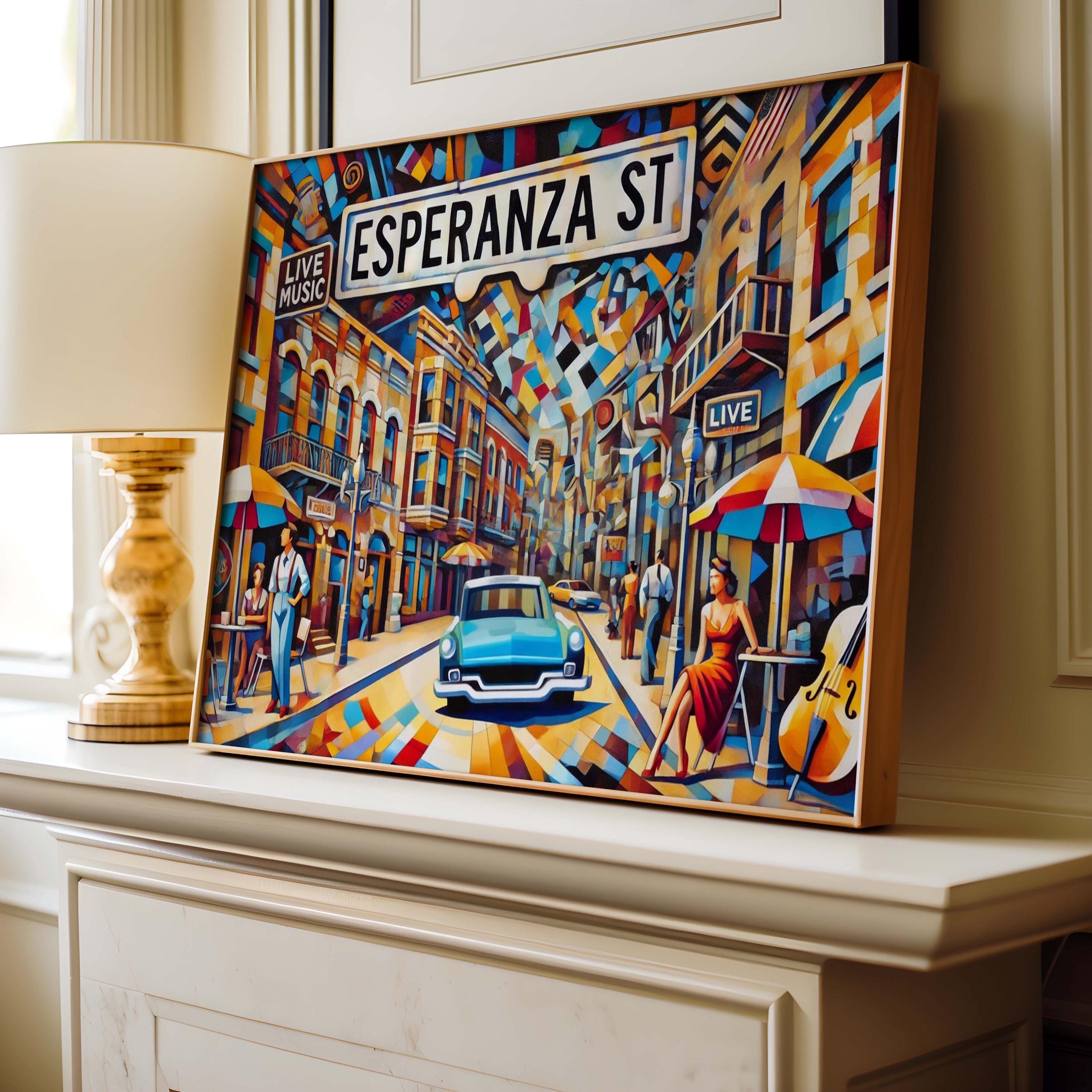 Esperanza Street Wall Art - Austin, Texas, USA