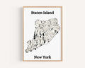 Staten Island Map Poster - New York, New York, USA