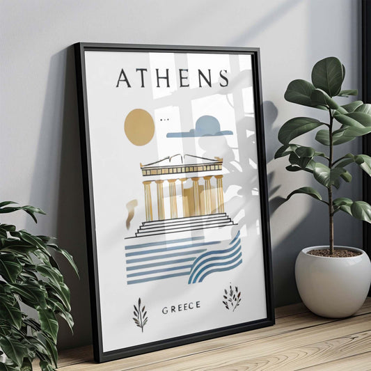 Athens Print Greece Wall Art, Travel Decor, College & Housewarming Gift, Greece Travel Poster, Athen Artwork Home Decor