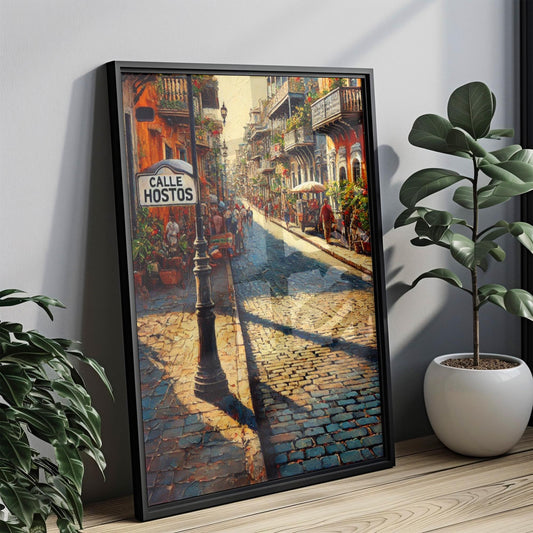 Calle Hostos Wall Art, Santo Domingo Print, Dominican Republic Street Scene, Travel Poster, Cityscape Gift, Home Décor