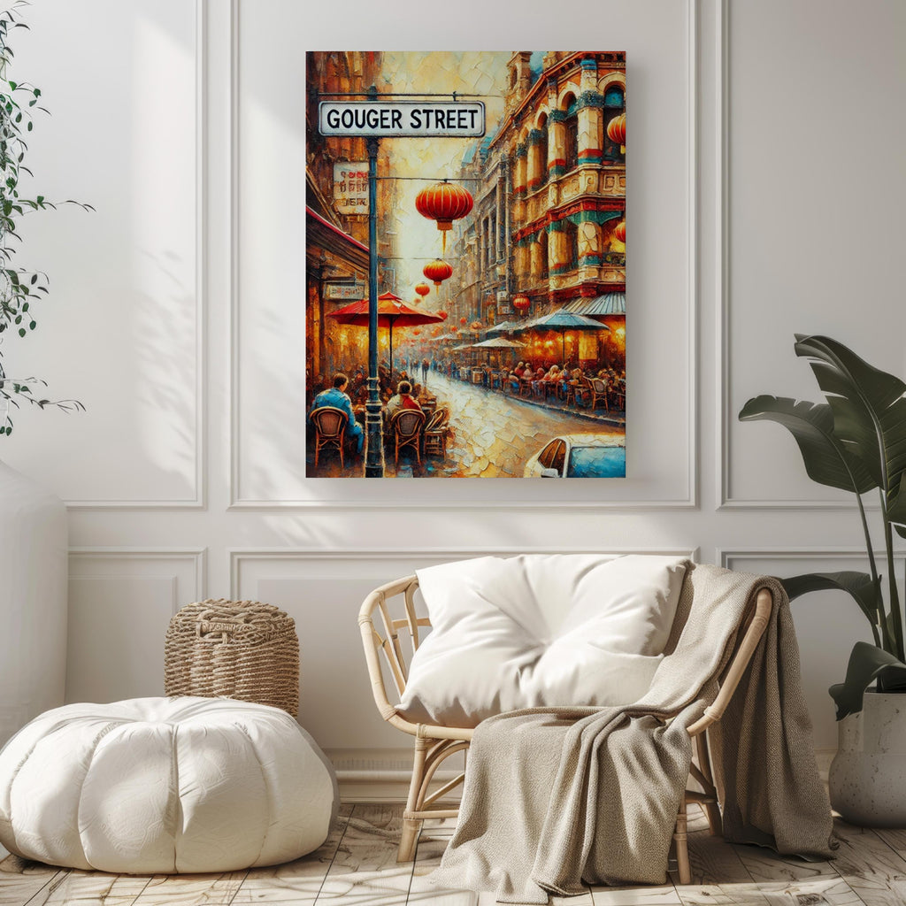 Adelaide Gouger St Wall Art – Travel Poster & Print, Australia Decor, Housewarming Gift, Unique Adelaide Gift Idea