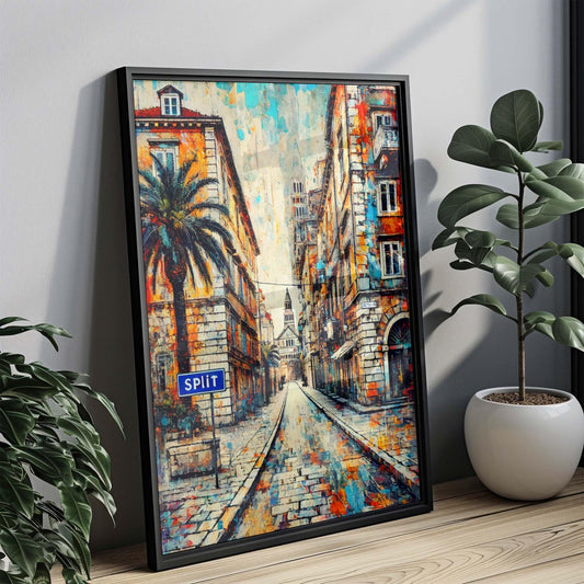 Split Art Croatian City Gift – Split Wall Art Travel Print & Poster, European Home Decor, Housewarming Croatia Artwork