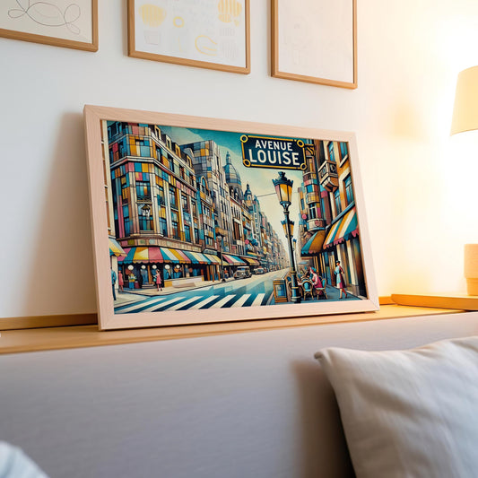 Avenue Louise Wall Art Brussels Print, Belgium Travel Poster, Housewarming Gift & Belgium Souvenir Decor