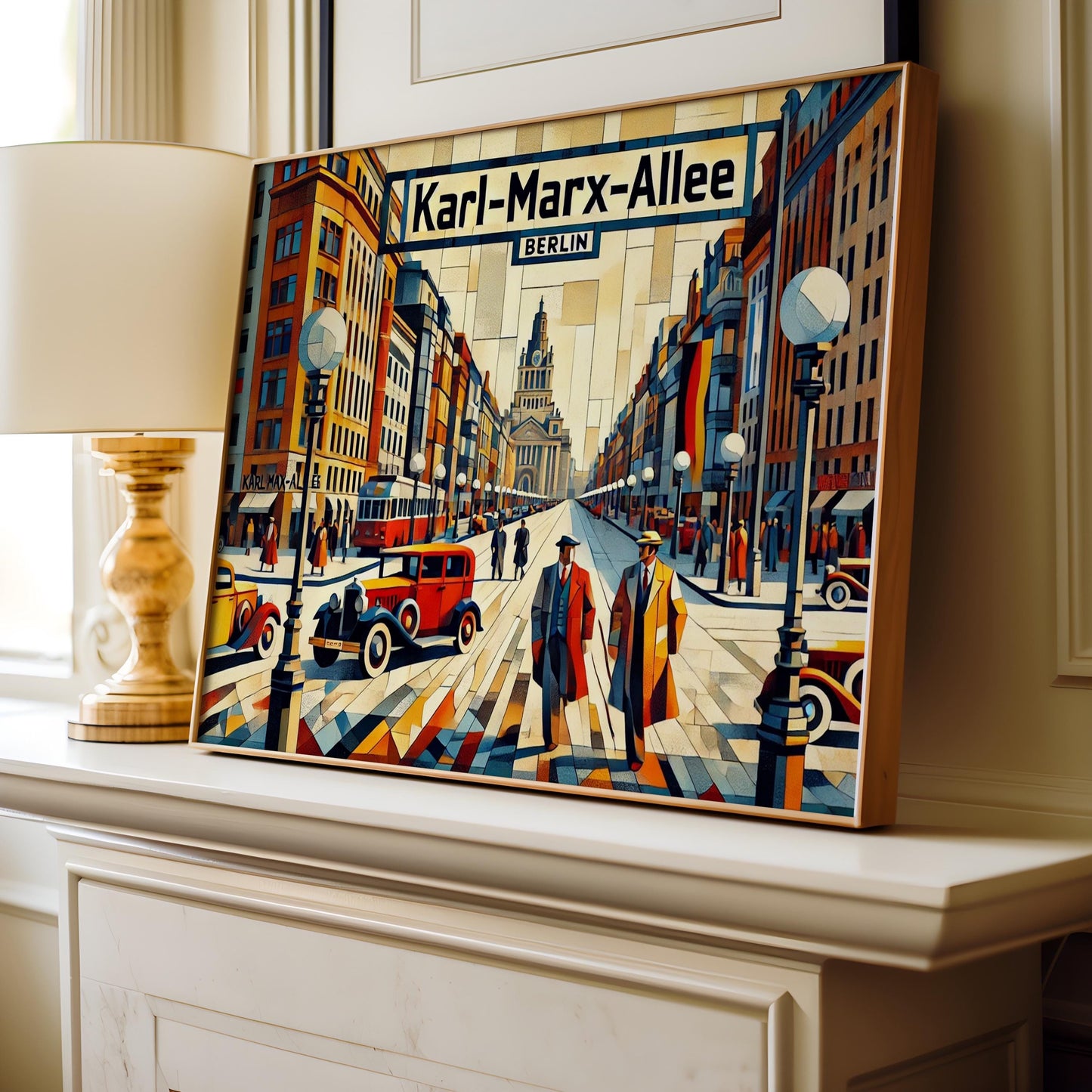 Karl-Marx-Allee Wall Art Print, Berlin Travel Poster, Germany Gift & Housewarming Decor, Modern Cityscape Illustration, Urban Germany Art