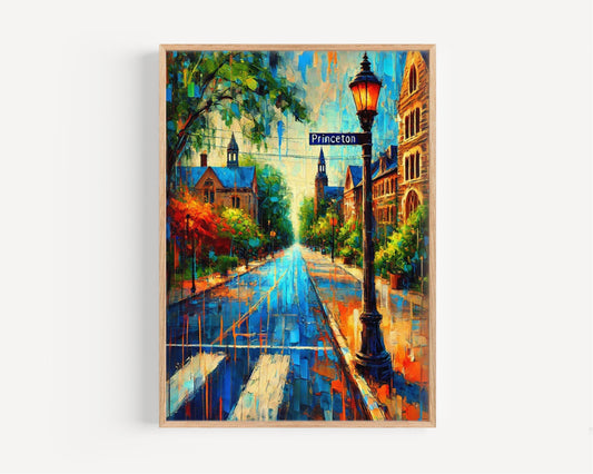 Print Princeton Wall Art - New Jersey Travel Poster, American Decor, Housewarming Gift, Princeton Print, NJ Art, Unique Travel Print