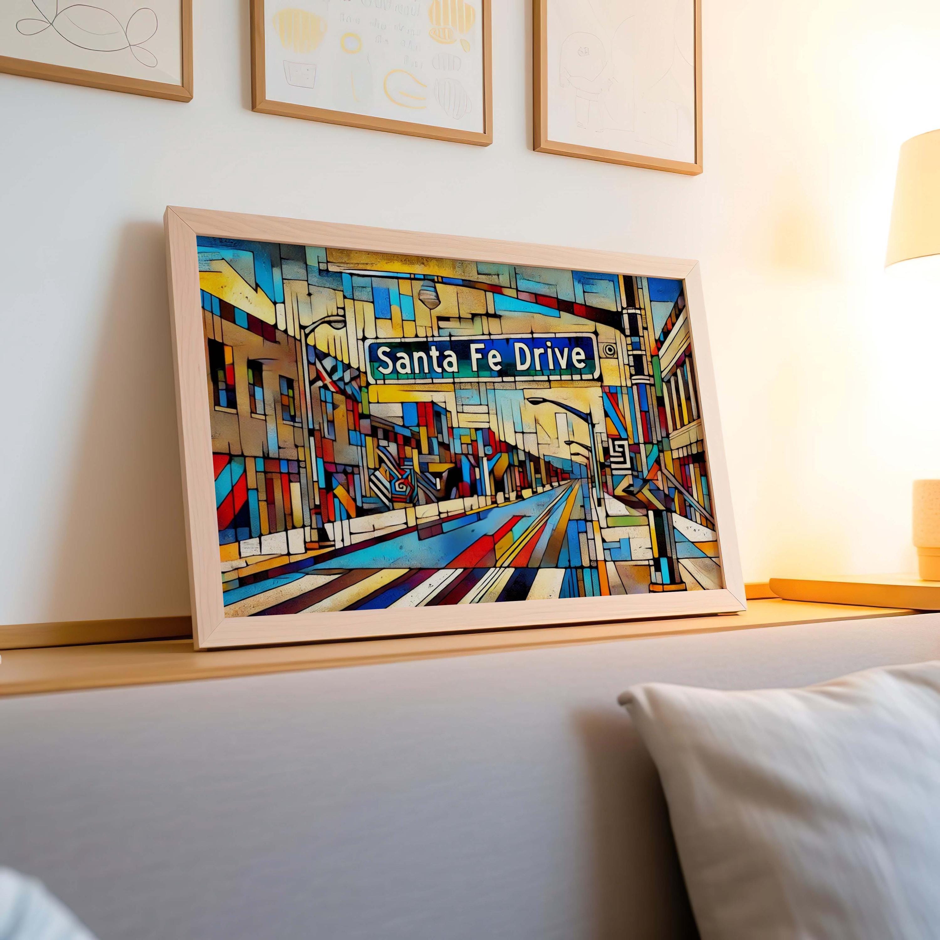 Denver Art Santa Fe Drive Wall Art, Colorado Travel Print, Denver Gift, Housewarming Decor, Modern Travel Poster, Unique Colorado Wall Decor