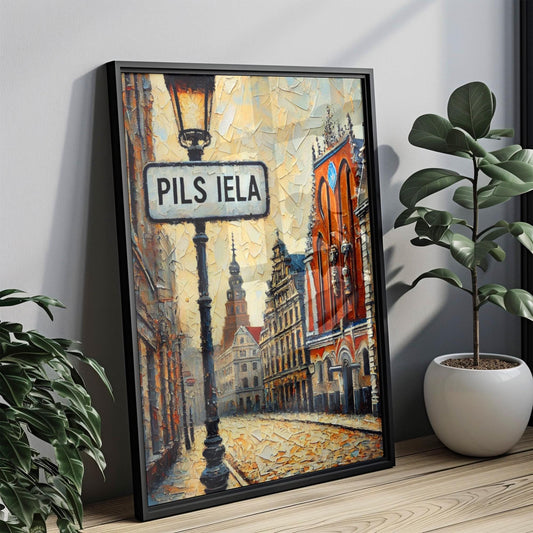 Pils iela Wall Art, Riga Print, Latvia Art, “City” Gift, Travel Souvenir, Travel Poster, “State” Art, PERSONALIZED GIFT
