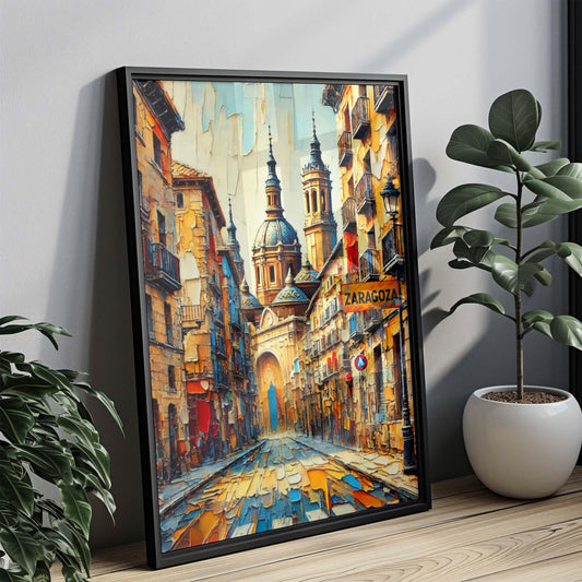 Zaragoza Art Print - Spain City Wall Decor, Travel Poster, European Home Gift, Housewarming & Spain Travel Artwork
