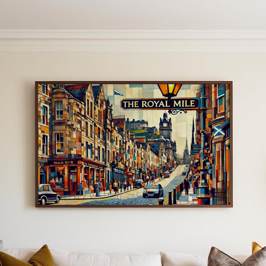 The Royal Mile Wall Art Print – Edinburgh Scotland Travel Poster, Scotland Gift, Housewarming Decor, Authentic Travel Print